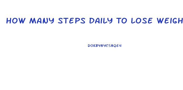 How Many Steps Daily To Lose Weight