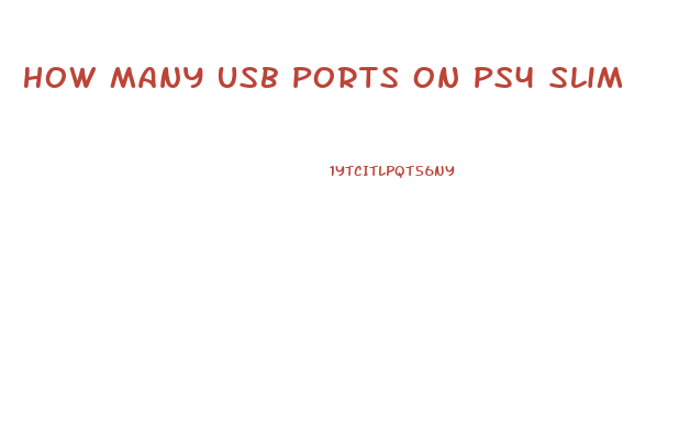 How Many Usb Ports On Ps4 Slim