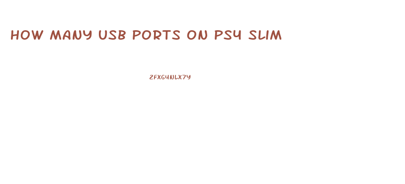 How Many Usb Ports On Ps4 Slim