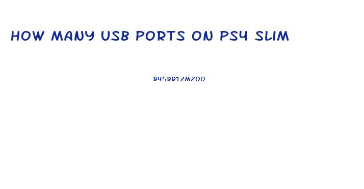 How Many Usb Ports On Ps4 Slim