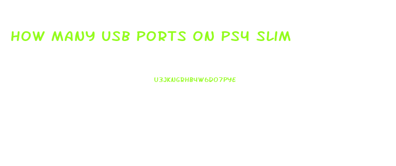 How Many Usb Ports On Ps4 Slim