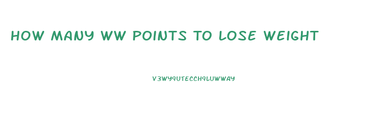 How Many Ww Points To Lose Weight