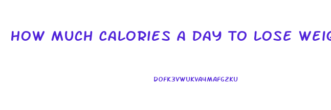 How Much Calories A Day To Lose Weight