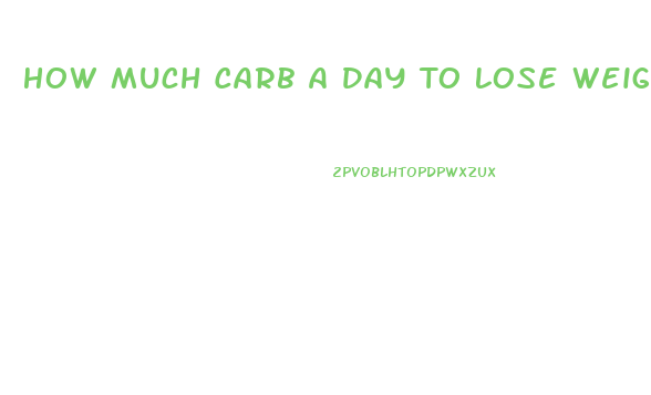 How Much Carb A Day To Lose Weight