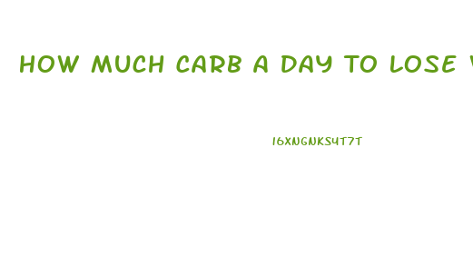 How Much Carb A Day To Lose Weight