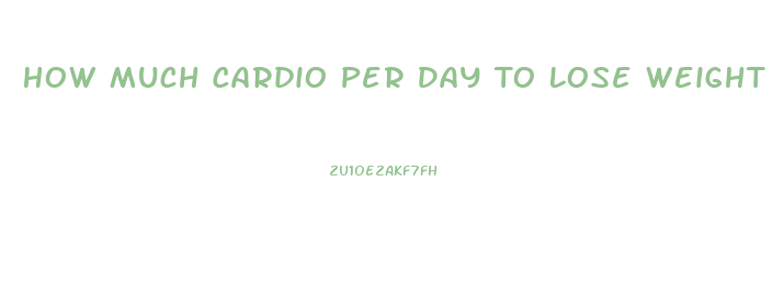 How Much Cardio Per Day To Lose Weight