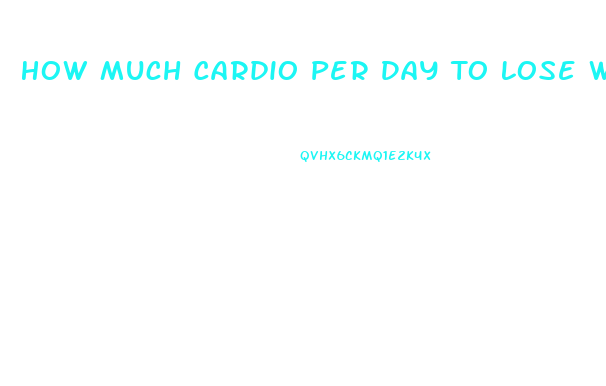 How Much Cardio Per Day To Lose Weight