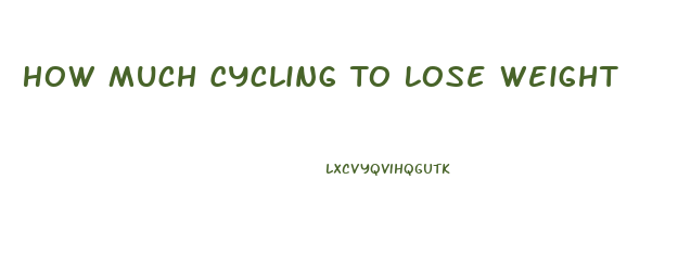 How Much Cycling To Lose Weight