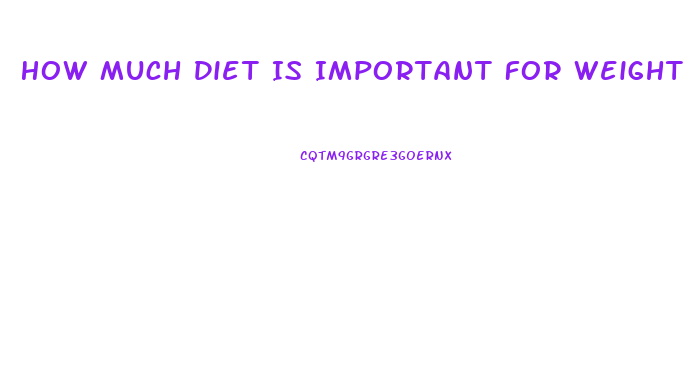 How Much Diet Is Important For Weight Loss