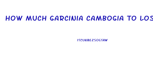 How Much Garcinia Cambogia To Lose Weight