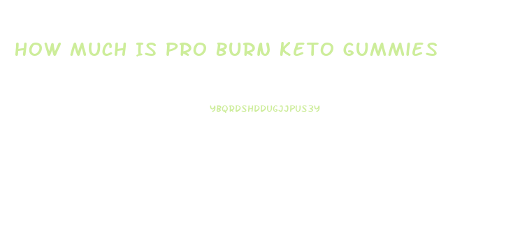 How Much Is Pro Burn Keto Gummies