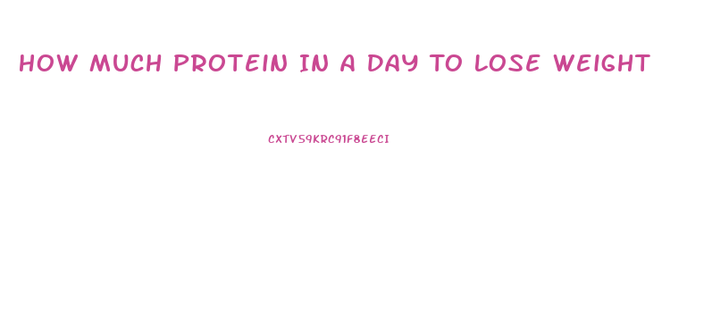 How Much Protein In A Day To Lose Weight