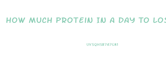 How Much Protein In A Day To Lose Weight