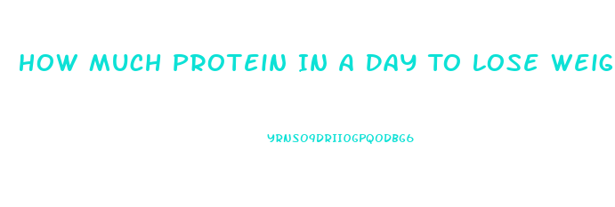 How Much Protein In A Day To Lose Weight