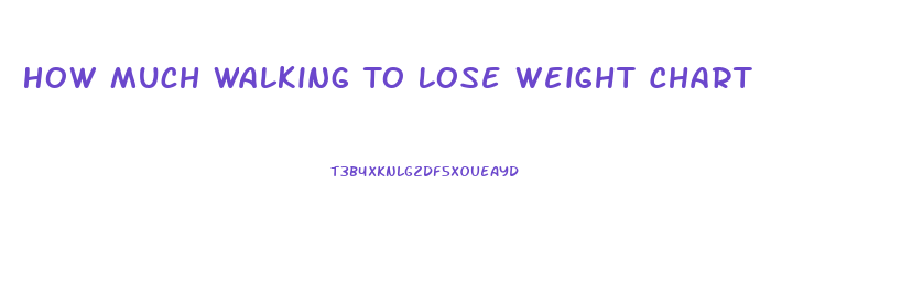 How Much Walking To Lose Weight Chart