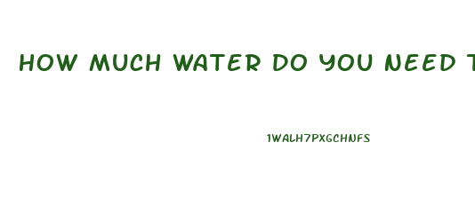 How Much Water Do You Need To Lose Weight