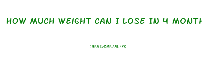 How Much Weight Can I Lose In 4 Months Calculator