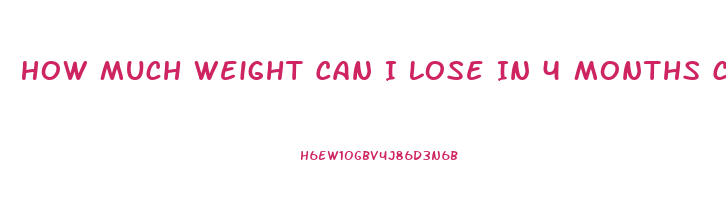 How Much Weight Can I Lose In 4 Months Calculator