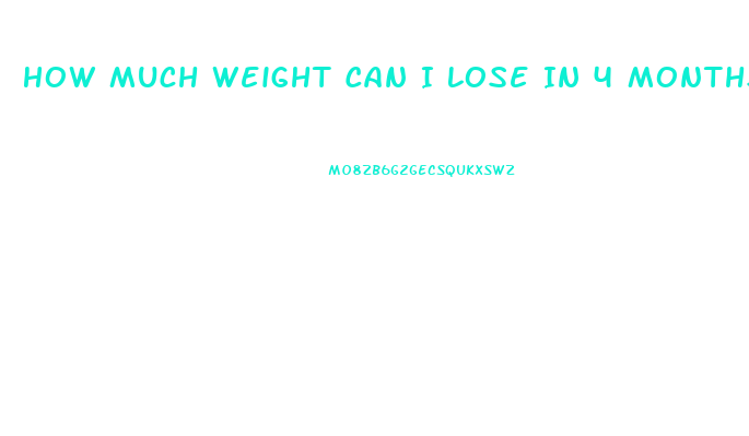 How Much Weight Can I Lose In 4 Months Calculator