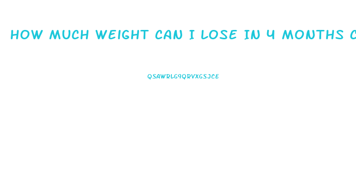 How Much Weight Can I Lose In 4 Months Calculator