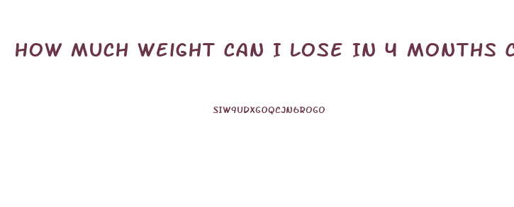 How Much Weight Can I Lose In 4 Months Calculator