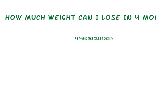 How Much Weight Can I Lose In 4 Months Calculator