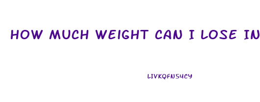 How Much Weight Can I Lose In 5 Weeks Calculator