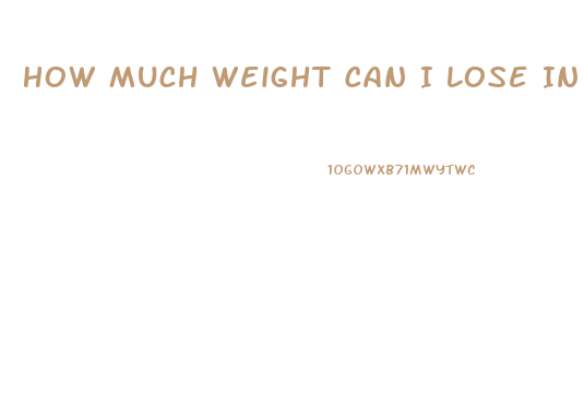 How Much Weight Can I Lose In A Month Calculator