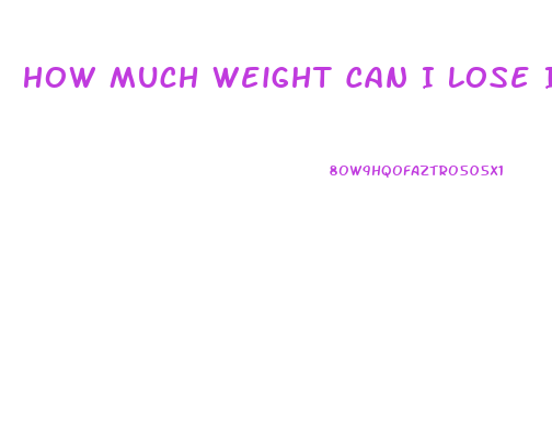 How Much Weight Can I Lose In A Month Calculator