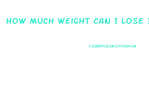 How Much Weight Can I Lose In A Month Calculator