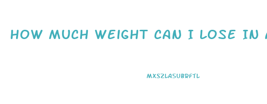 How Much Weight Can I Lose In A Month Calculator