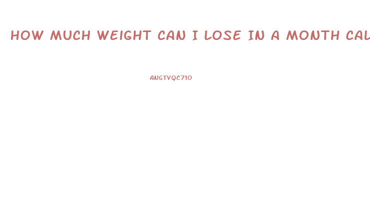 How Much Weight Can I Lose In A Month Calculator
