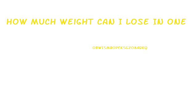 How Much Weight Can I Lose In One Month