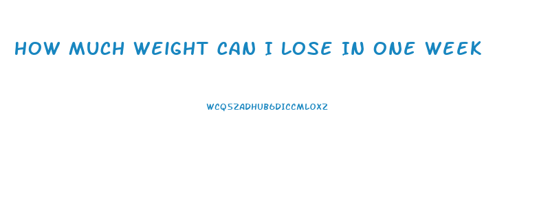 How Much Weight Can I Lose In One Week