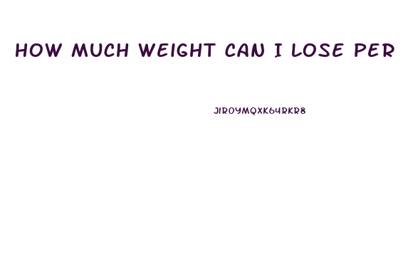 How Much Weight Can I Lose Per Week