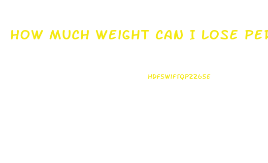 How Much Weight Can I Lose Per Week