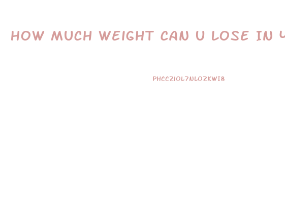 How Much Weight Can U Lose In 4 Months