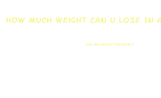 How Much Weight Can U Lose In A Week