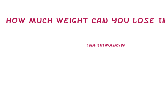 How Much Weight Can You Lose In 5 Weeks