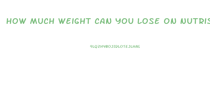How Much Weight Can You Lose On Nutrisystem In A Month