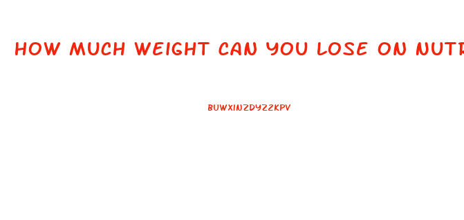 How Much Weight Can You Lose On Nutrisystem