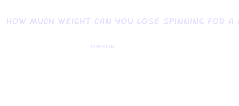 How Much Weight Can You Lose Spinning For A Month