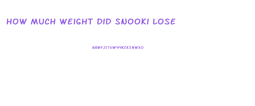 How Much Weight Did Snooki Lose