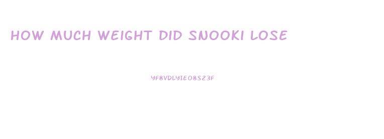 How Much Weight Did Snooki Lose