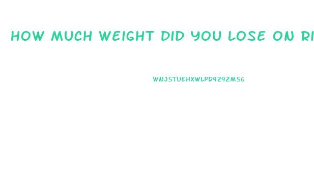 How Much Weight Did You Lose On Ritalin