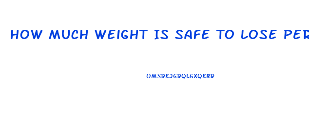 How Much Weight Is Safe To Lose Per Week