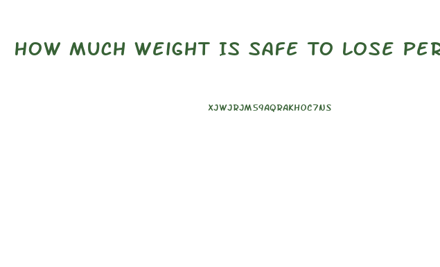 How Much Weight Is Safe To Lose Per Week