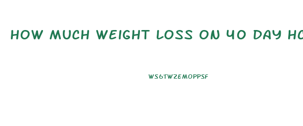How Much Weight Loss On 40 Day Hcg Diet