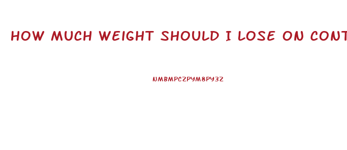 How Much Weight Should I Lose On Contrave