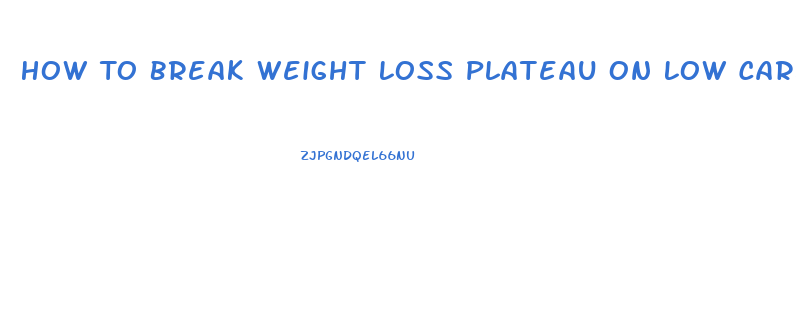 How To Break Weight Loss Plateau On Low Carb Diet
